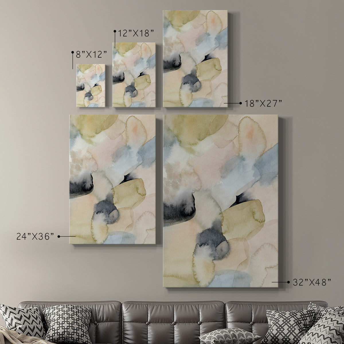 Salmon Rocks I Premium Gallery Wrapped Canvas - Ready to Hang