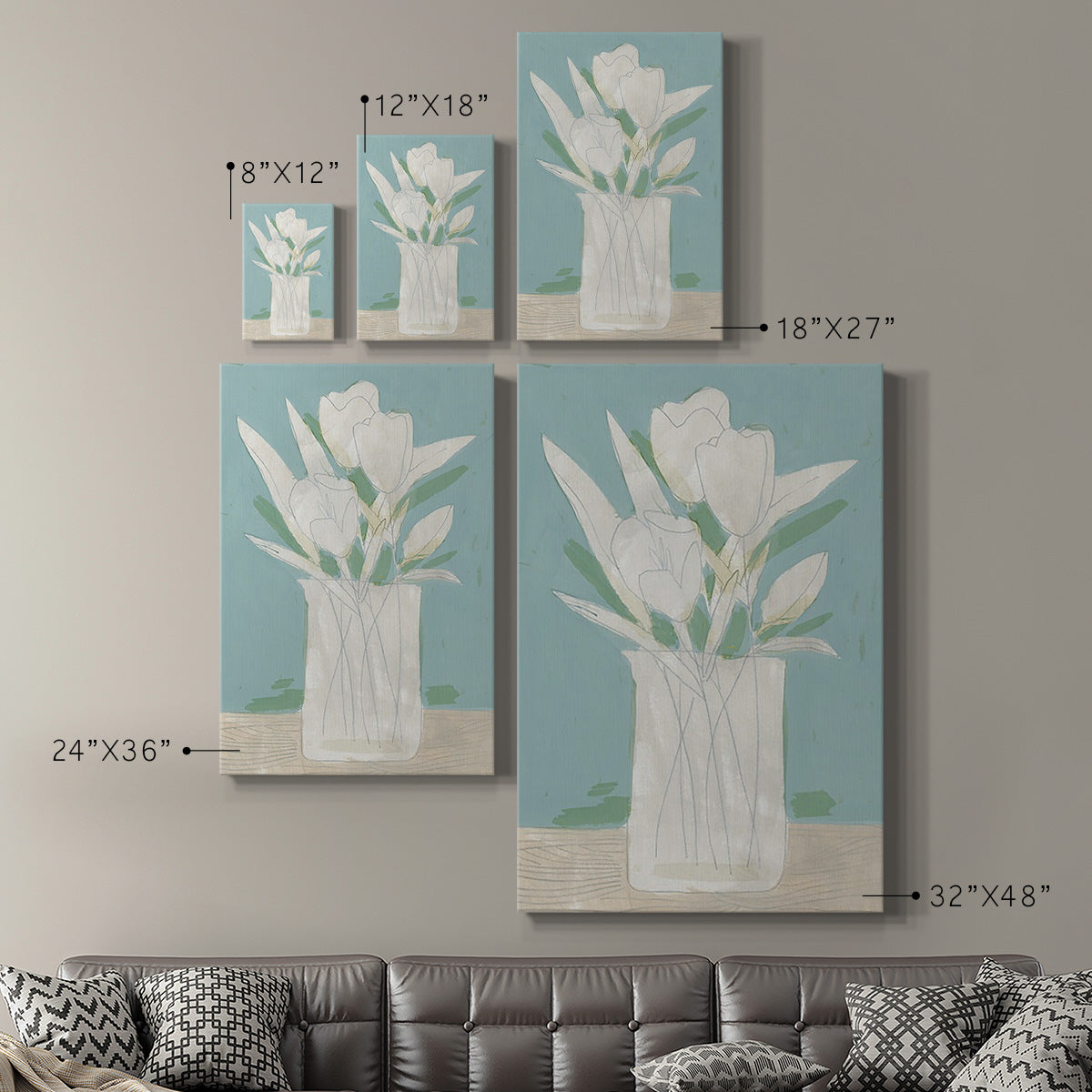 Muted Spring Arrangement II - Canvas Art Print