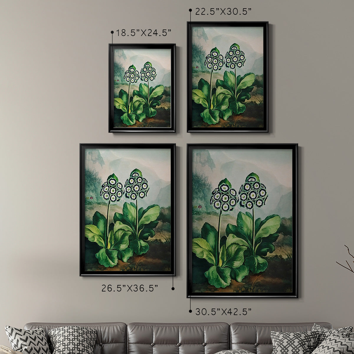 Temple of Flora XI - Modern Framed Canvas Print