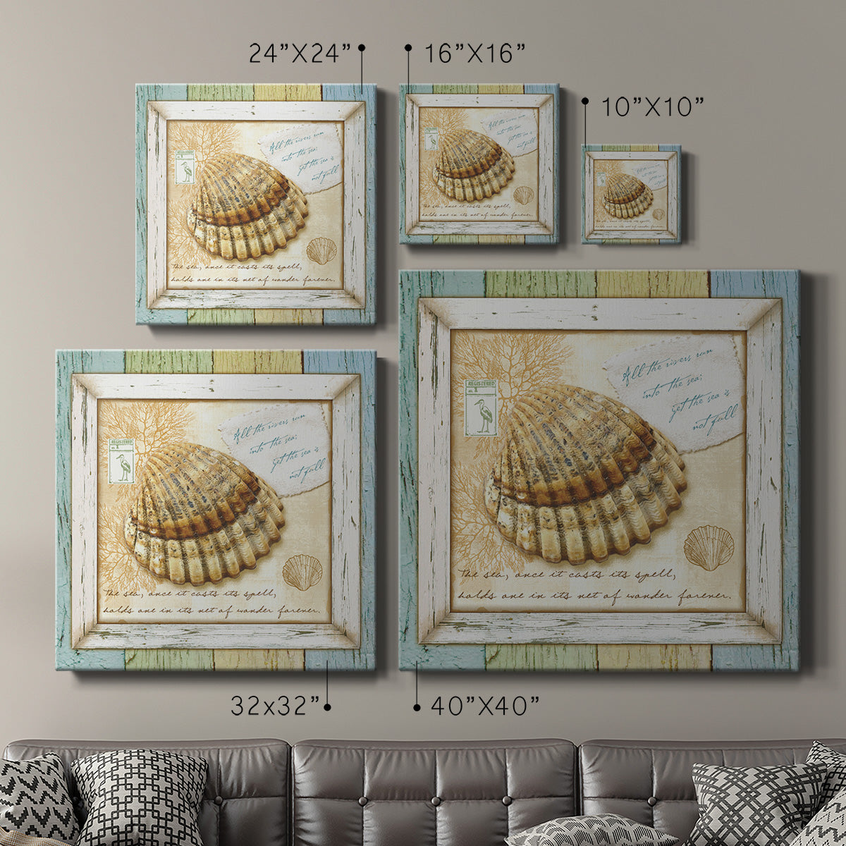 Sea Treasures V-Premium Gallery Wrapped Canvas - Ready to Hang