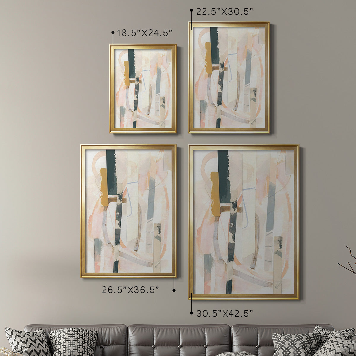 Melon Litmus II - Modern Framed Canvas Print