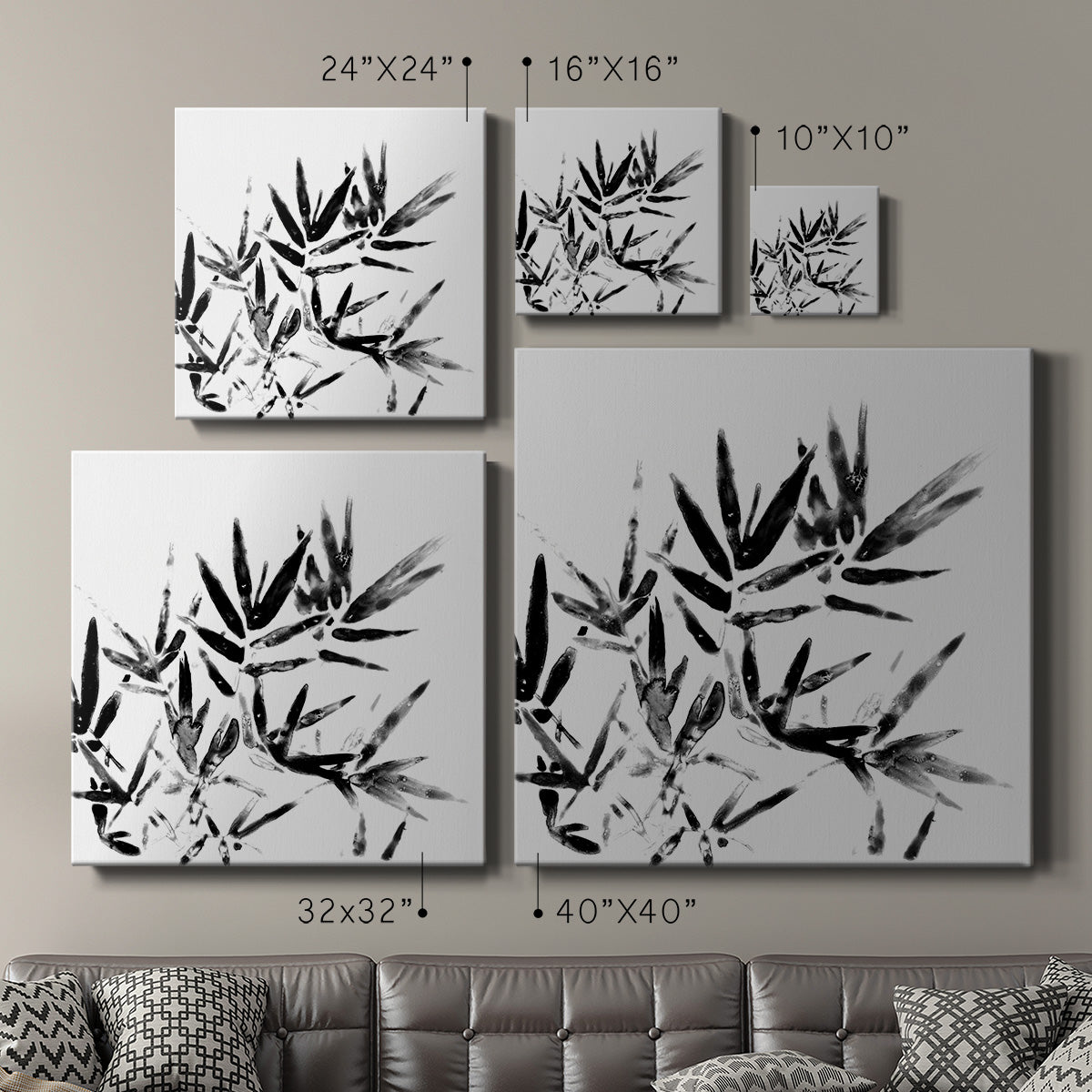 Monochrome Tropic VIII - Canvas Art Print
