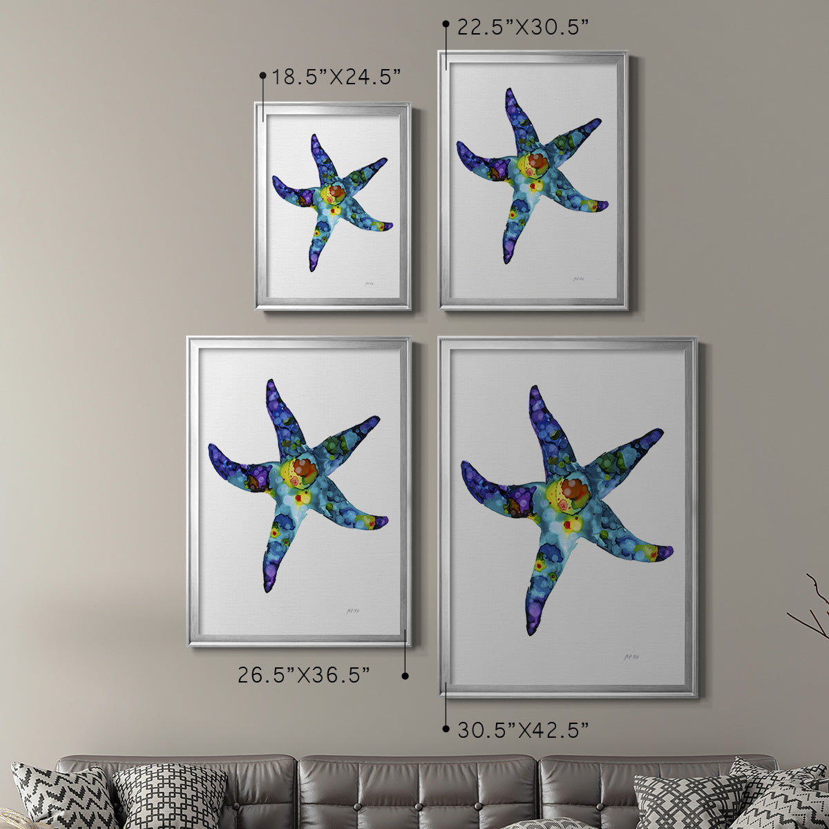 Sea Star - Modern Framed Canvas Print