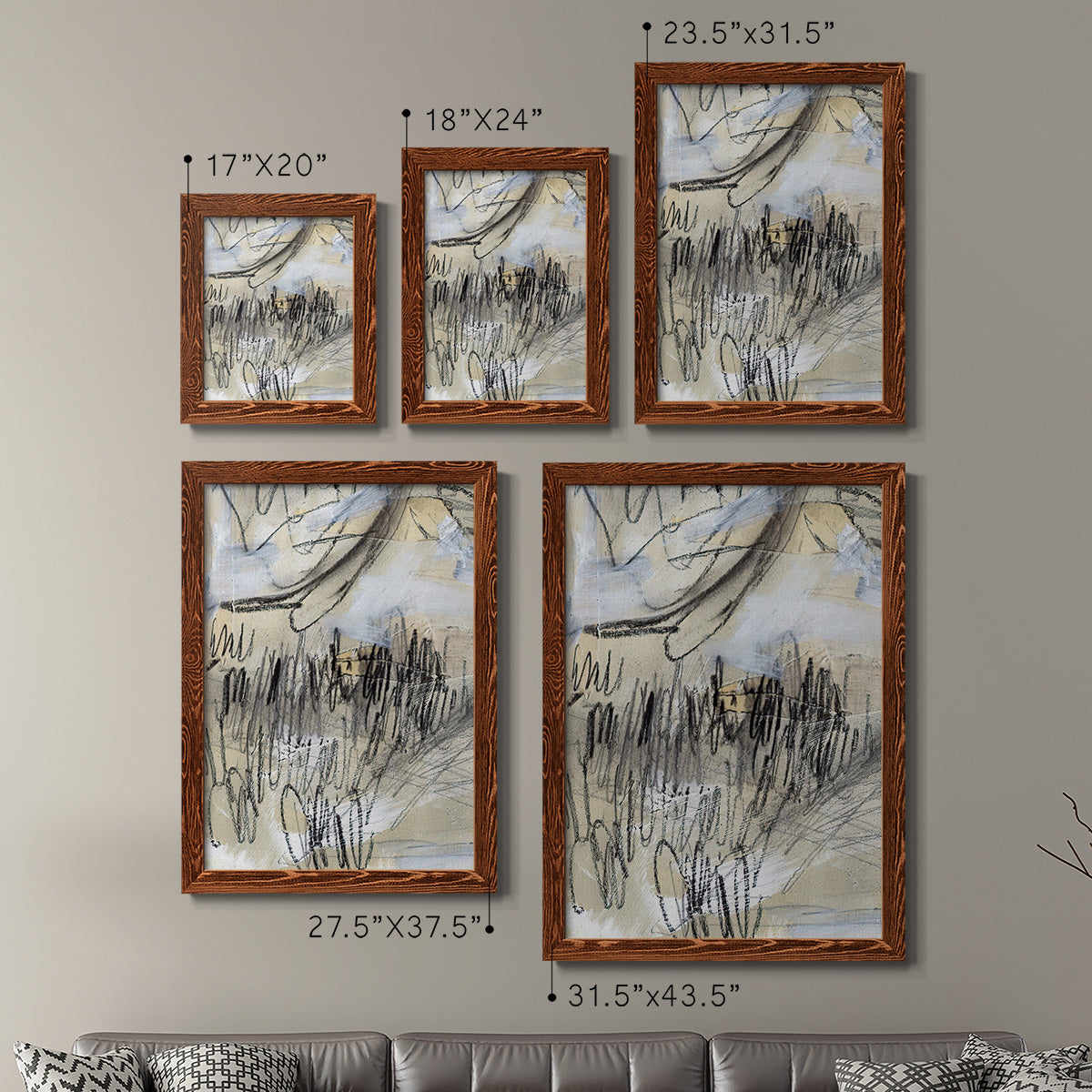 Masked Notes III - Premium Framed Canvas 2 Piece Set - Ready to Hang