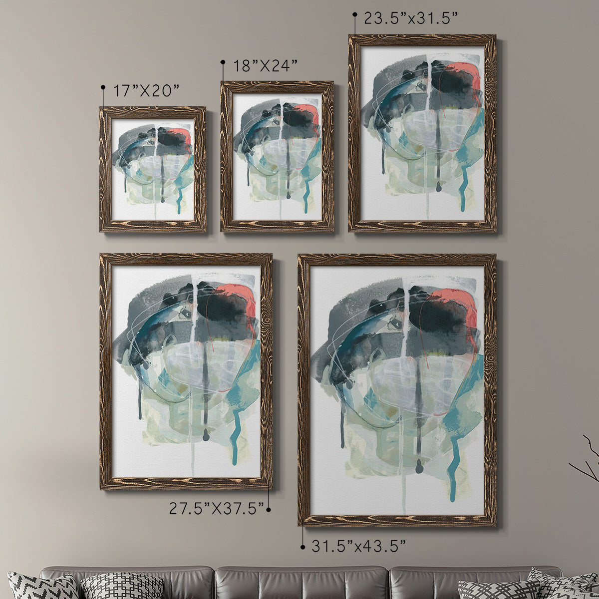 Stone Aperture III - Premium Framed Canvas 2 Piece Set - Ready to Hang