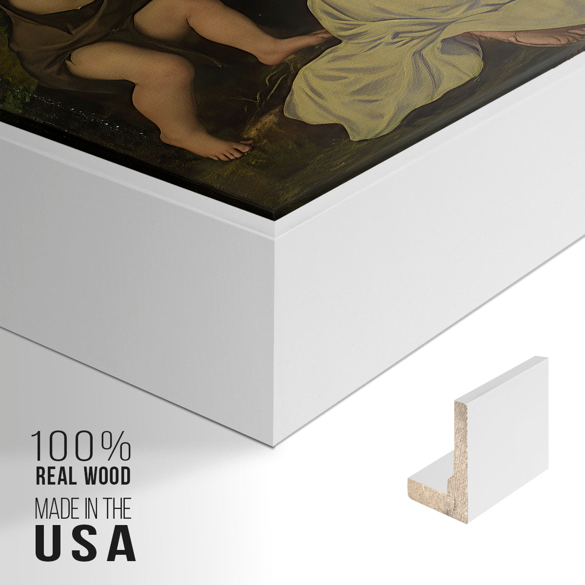 The Aldobrandini Madonna, 1532 - Floater Framed Canvas Print