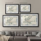 Bordered Map of Europe - Modern Framed Art Print