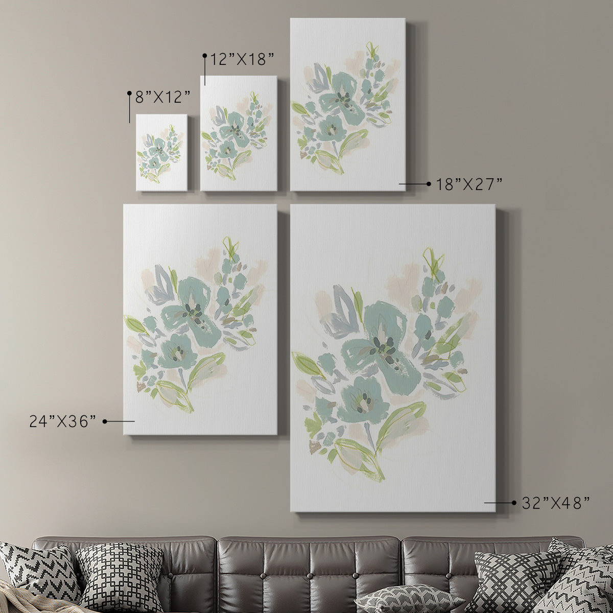 Seafoam Petals III - Canvas Art Print