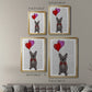 French Bulldog and Balloons - Modern Framed Canvas Print