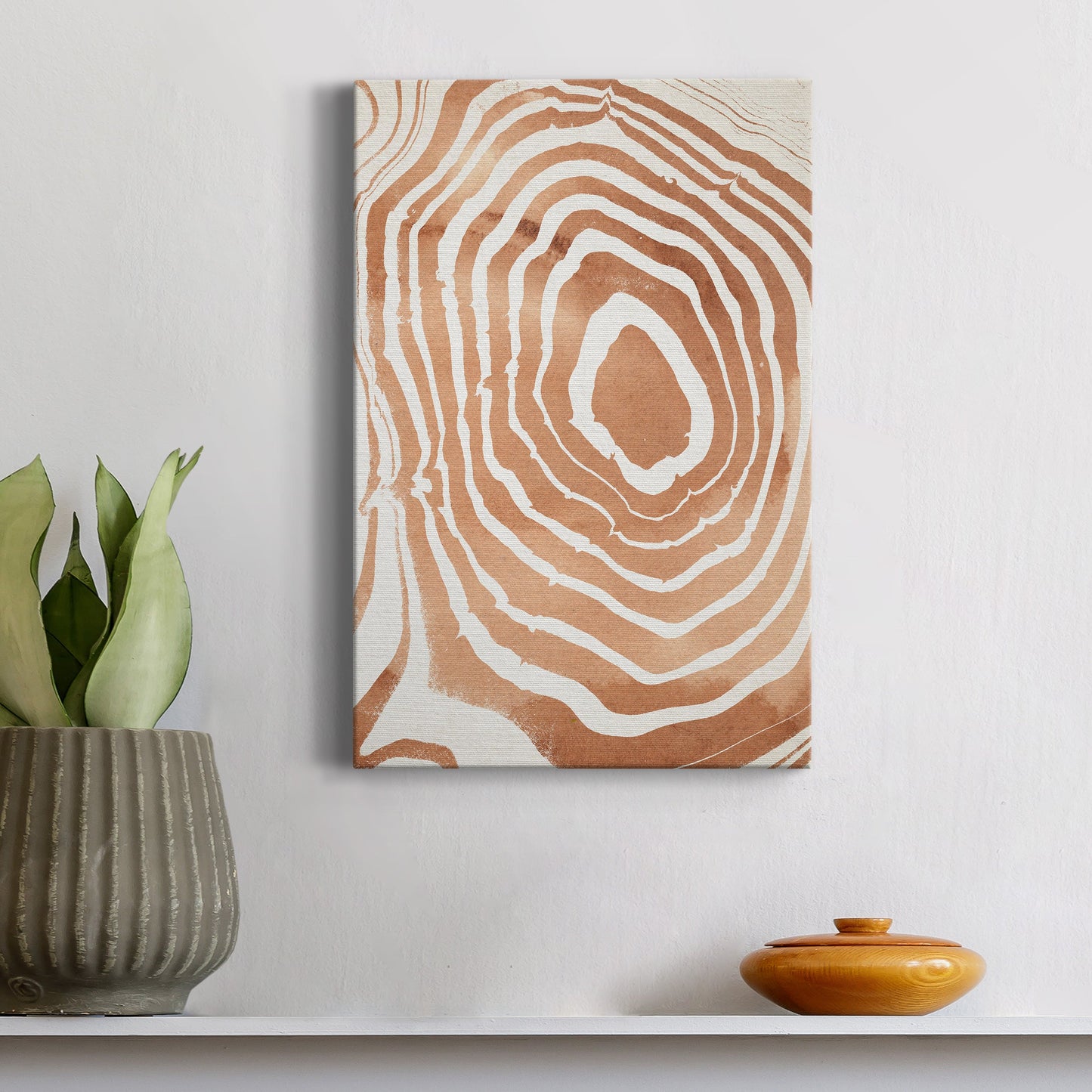 Wood Grain Suminagashi III Premium Gallery Wrapped Canvas - Ready to Hang