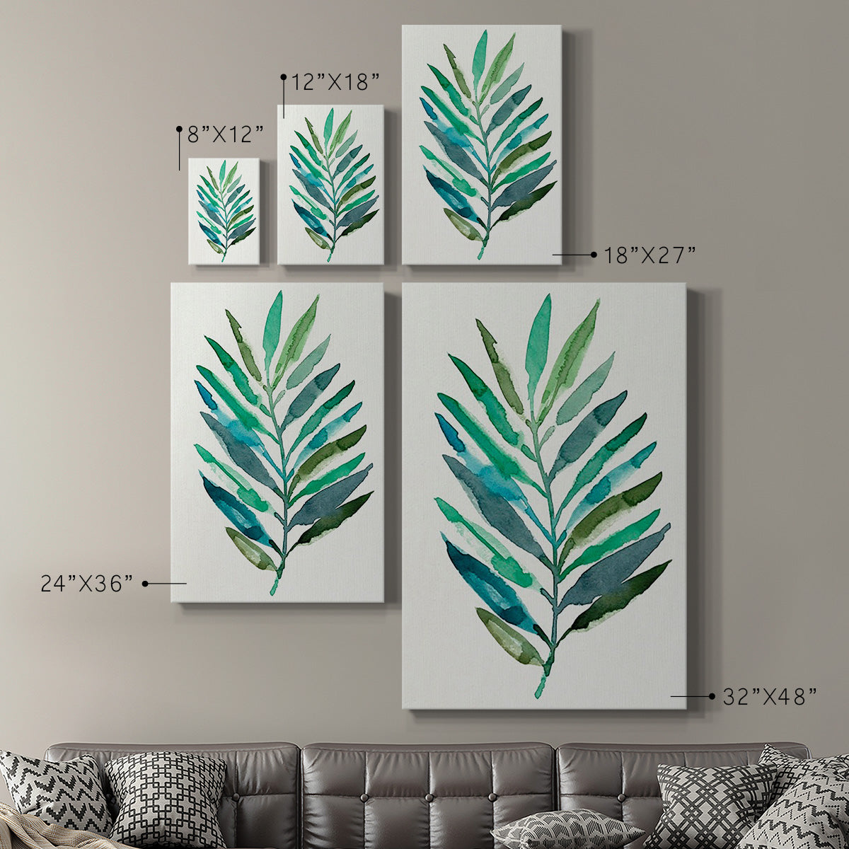 Palm Frond Flow IV - Canvas Art Print