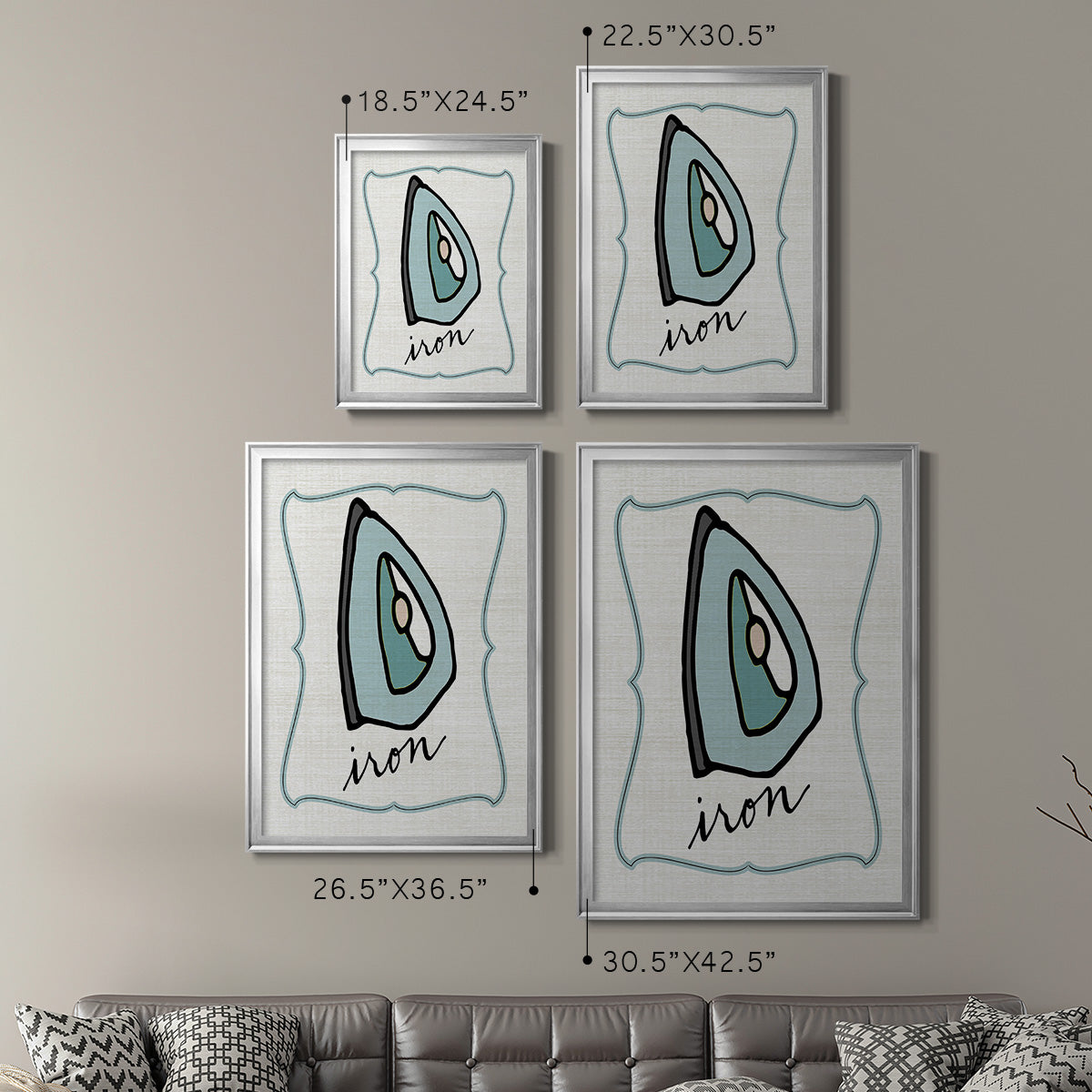 Iron - Modern Framed Canvas Print