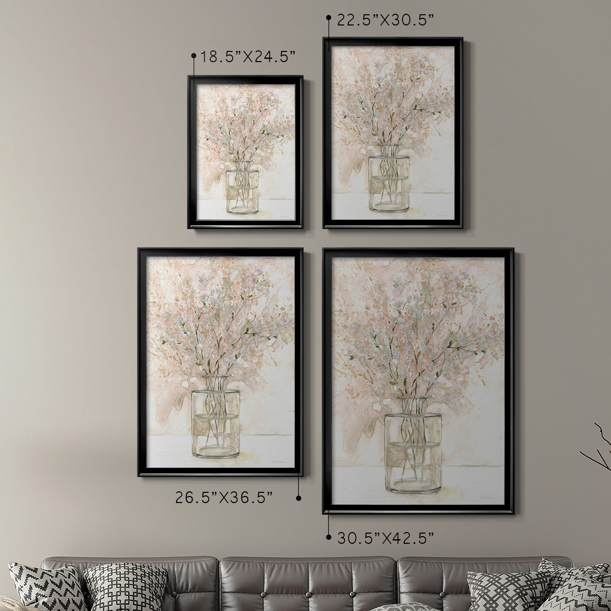 Delicate Arrangement I - Modern Framed Canvas Print