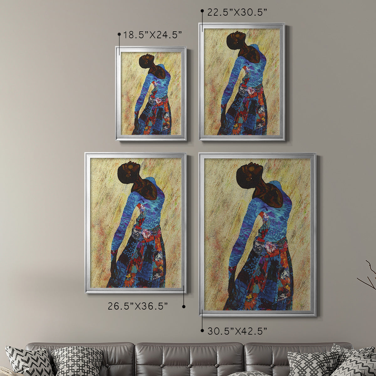 Woman Strong IV - Modern Framed Canvas Print