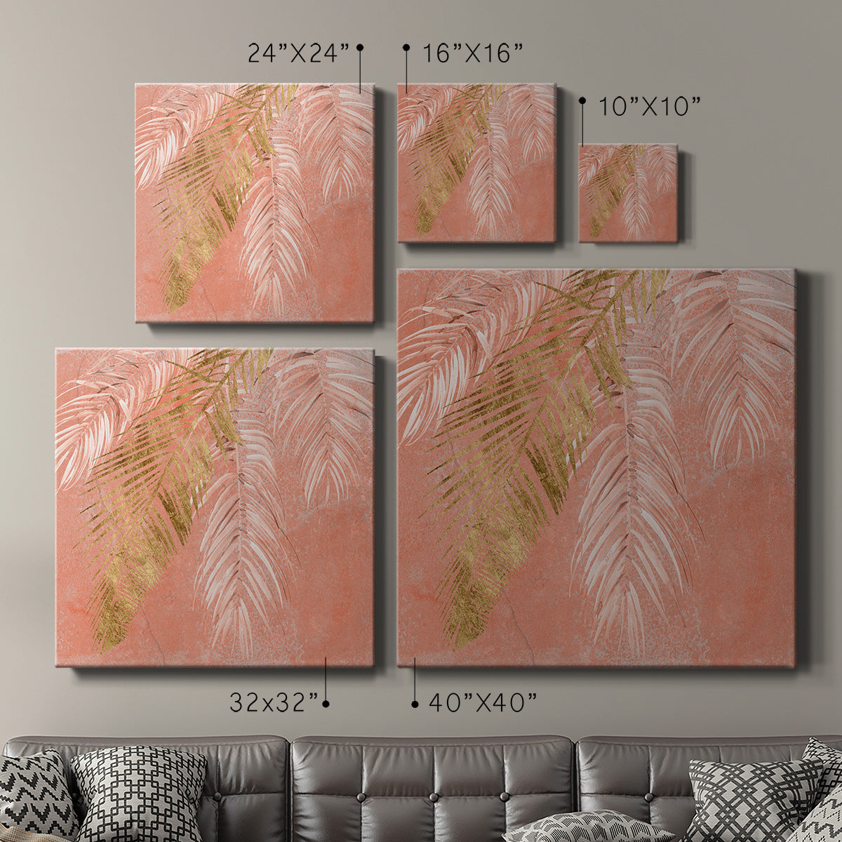 Golden Palms I - Canvas Art Print