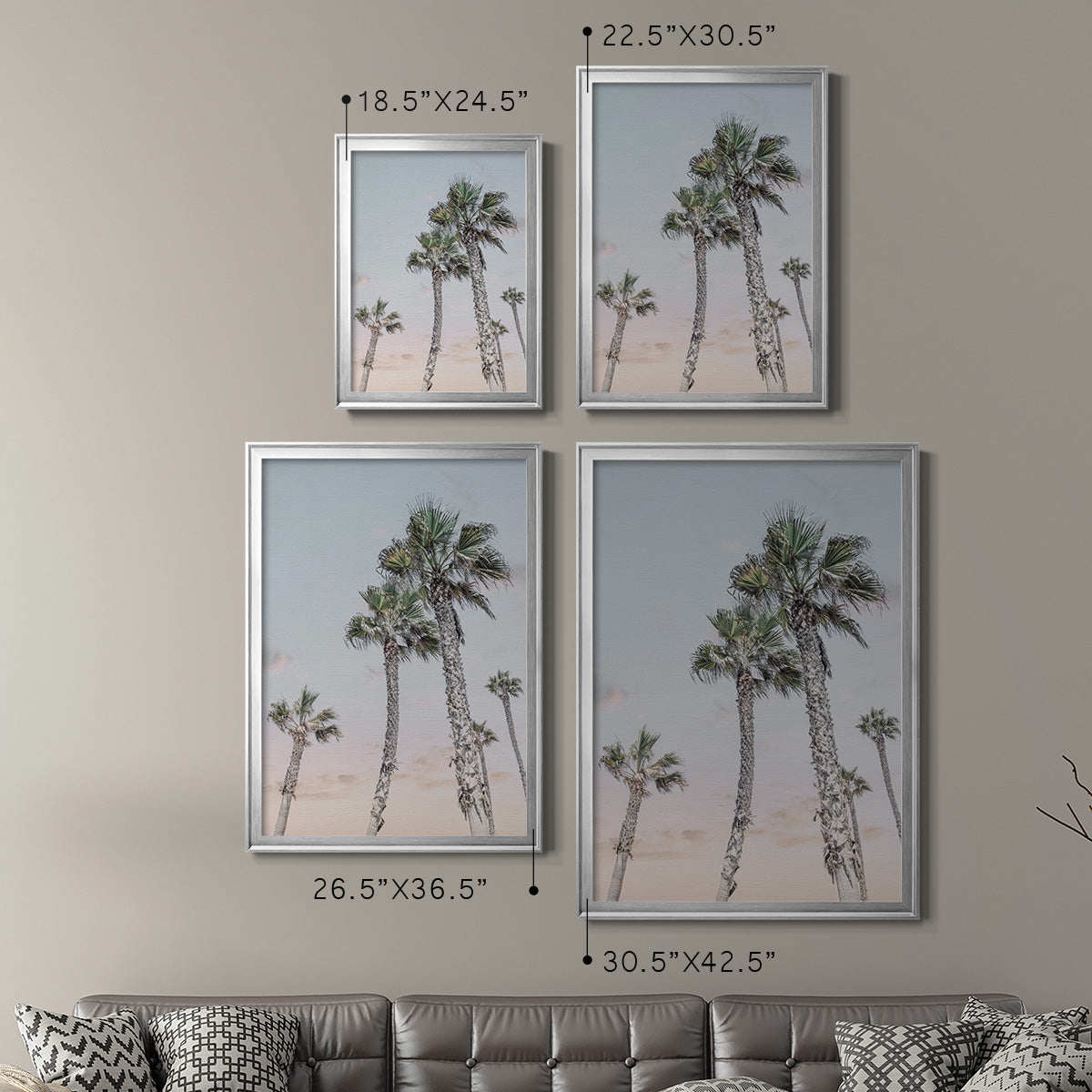 Palms Up - Modern Framed Canvas Print