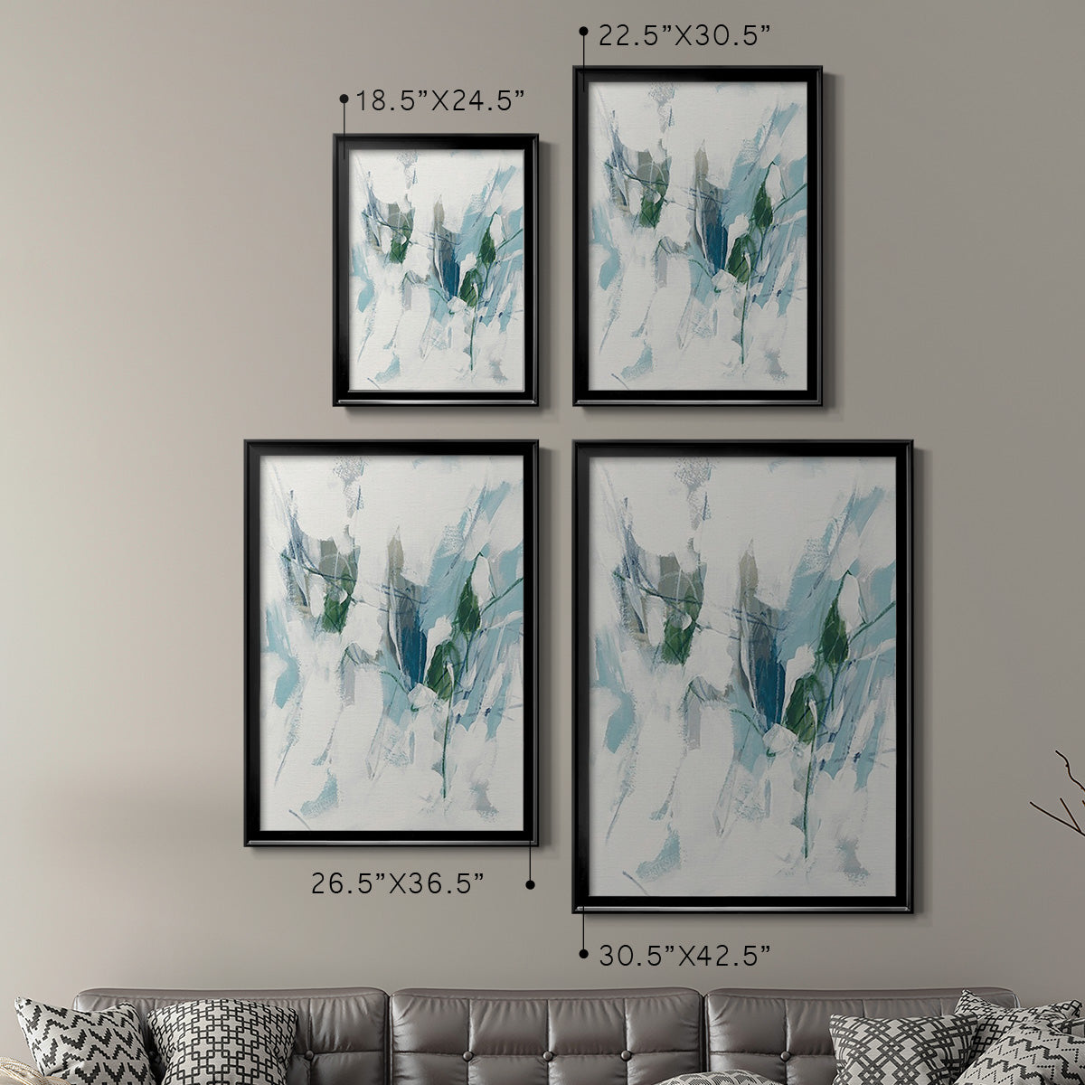 Ice Cavern I - Modern Framed Canvas Print