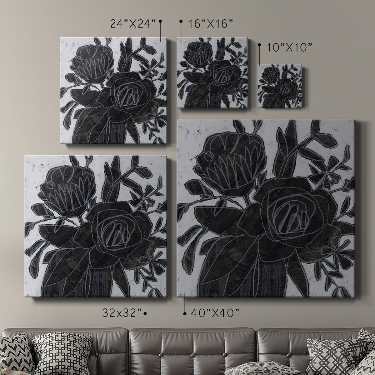 Chalkboard Garden I - Canvas Art Print