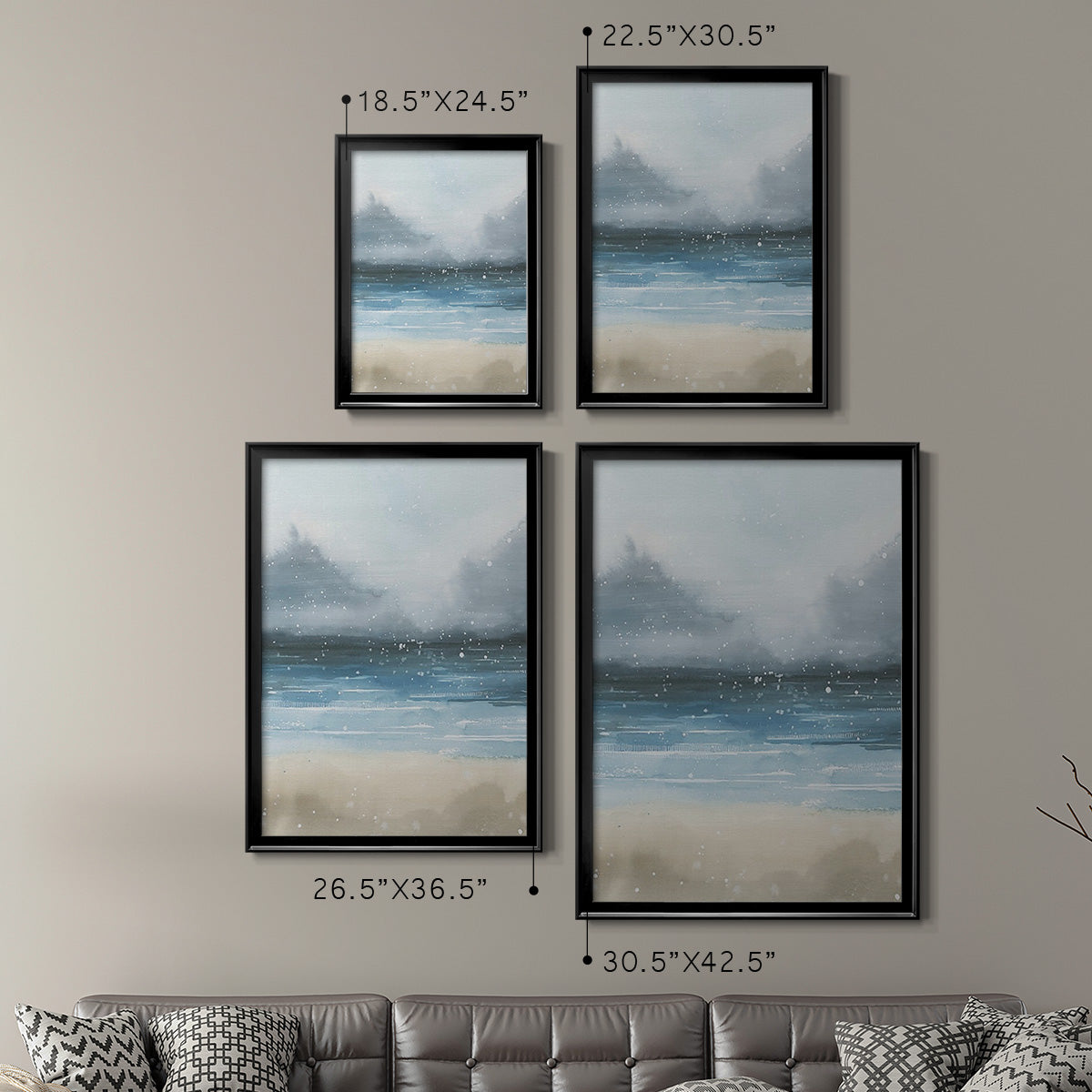 Stars and the Sea II - Modern Framed Canvas Print