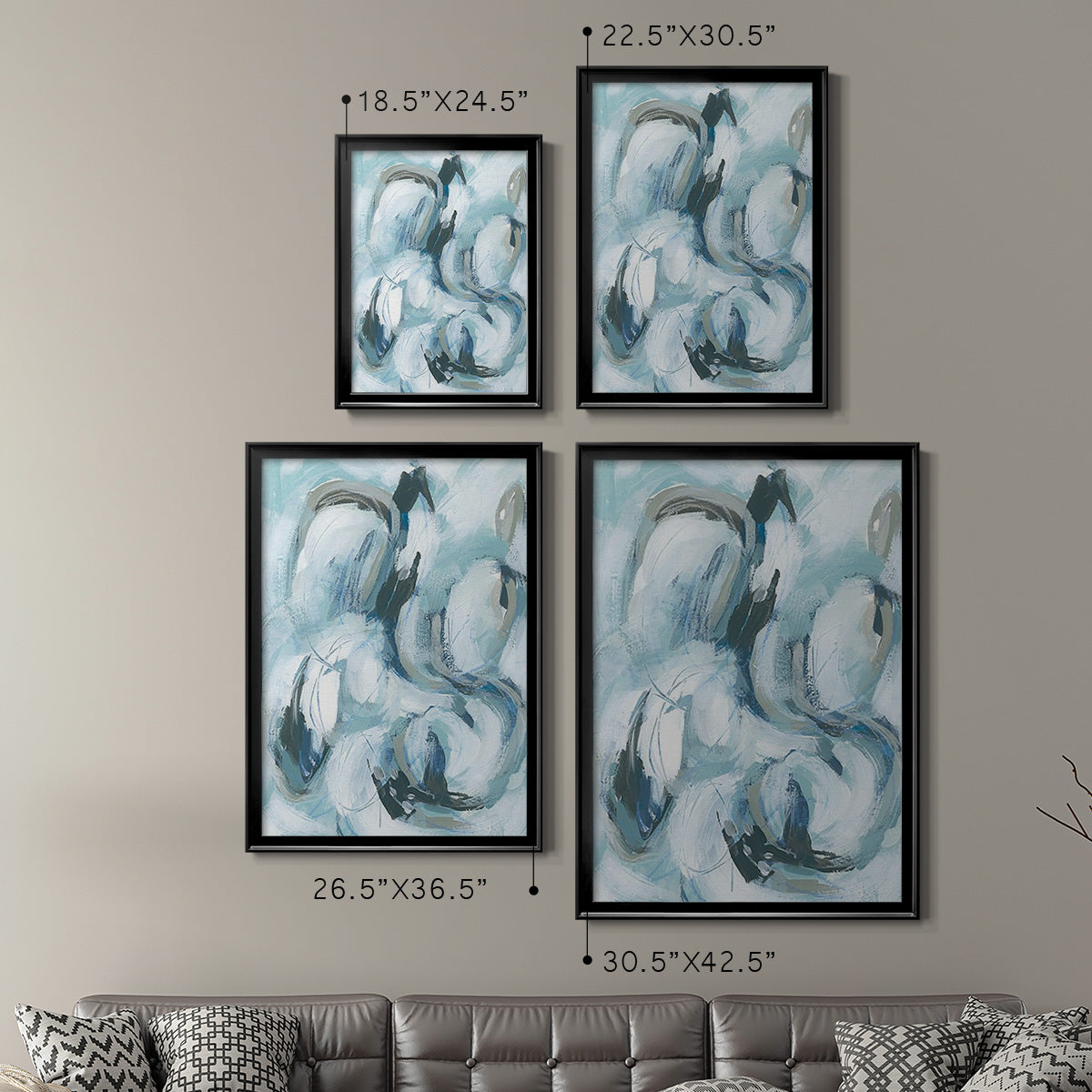 Fluid Receptor II - Modern Framed Canvas Print