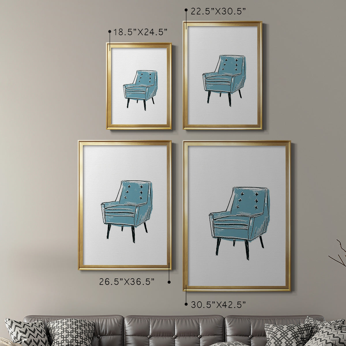 Take a Seat X - Modern Framed Canvas Print