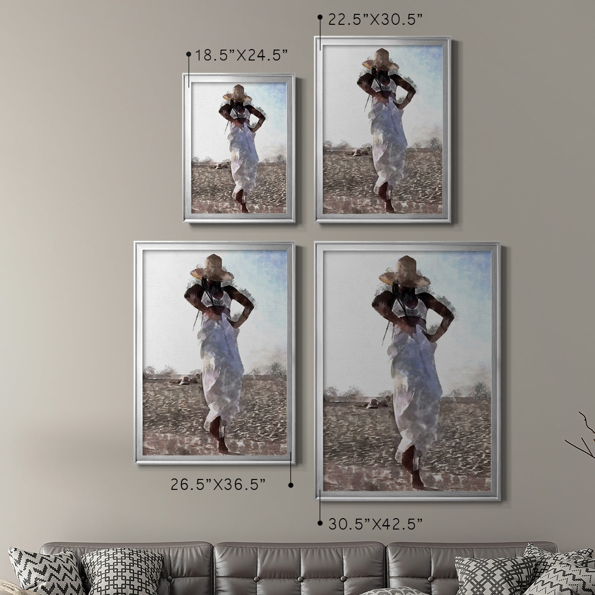 Her Dance I - Modern Framed Canvas Print