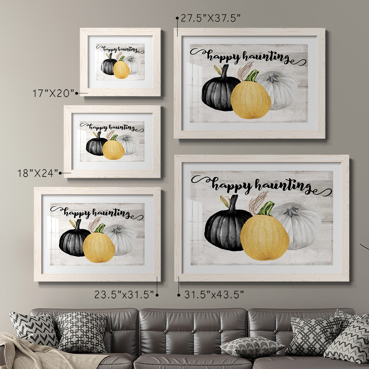 Happy Haunting - Barnwood Framed Art Print