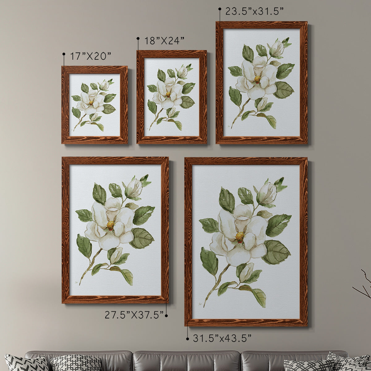 Magnolia Morning I - Premium Framed Canvas 2 Piece Set - Ready to Hang