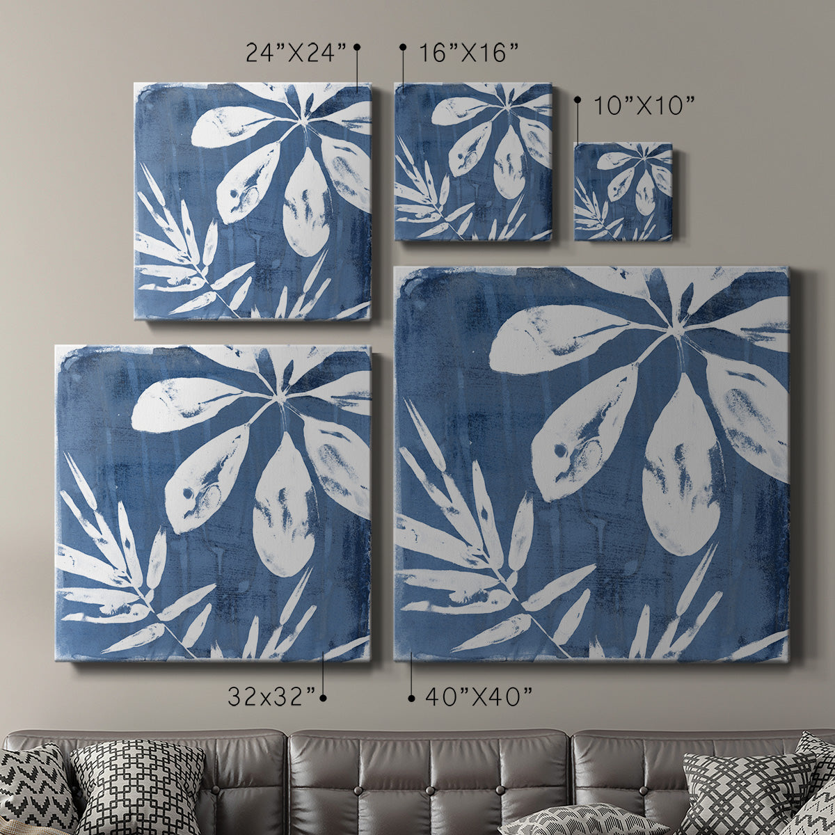 Tropical Indigo Impressions II - Canvas Art Print