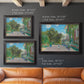 Impressionist residential landscape at Argenteuil by Claude Monet in an ornate black frame with gilded inner detail shown in multiple size options.
