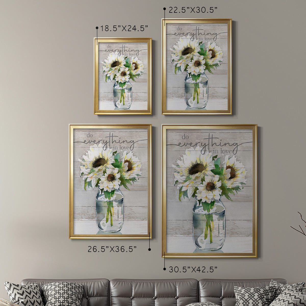 Do Everything In Love - Modern Framed Canvas Print