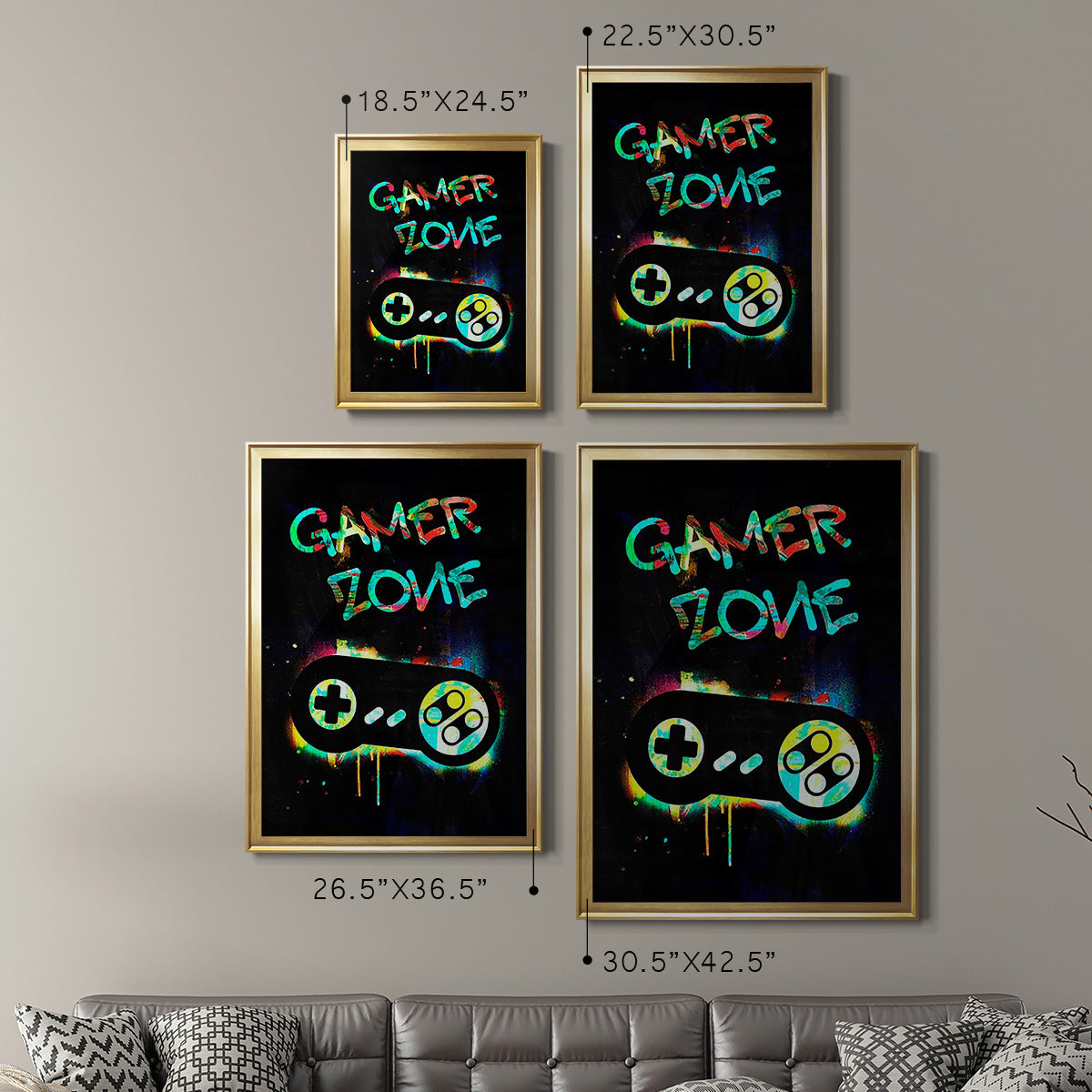 Gamer Tag IV - Modern Framed Canvas Print