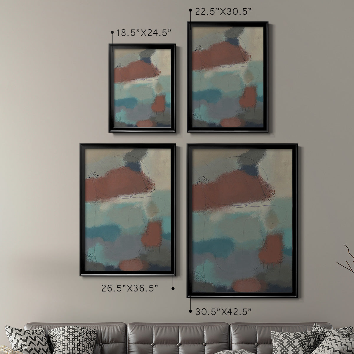 Floating By II - Modern Framed Canvas Print