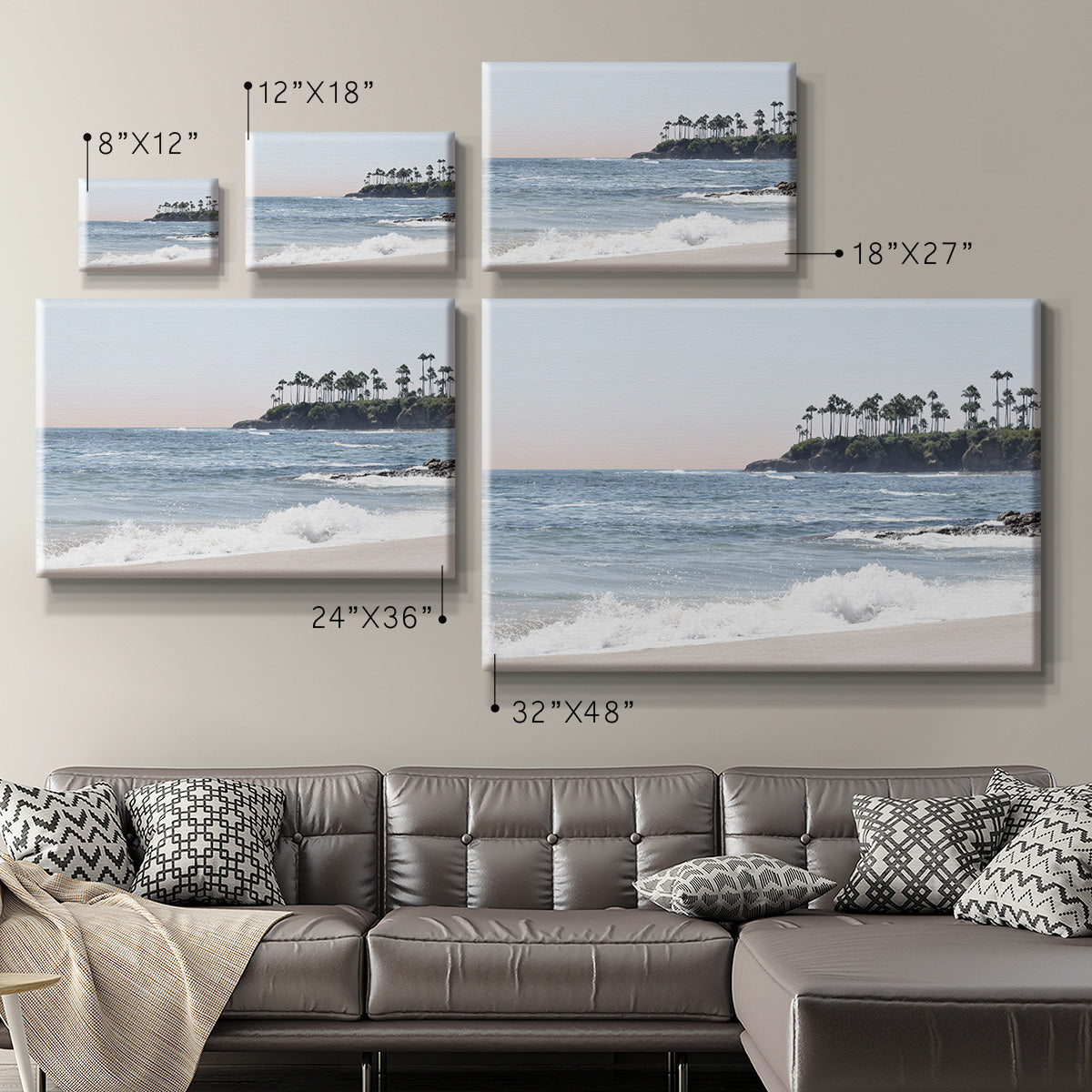 Distant Palms Premium Gallery Wrapped Canvas - Ready to Hang