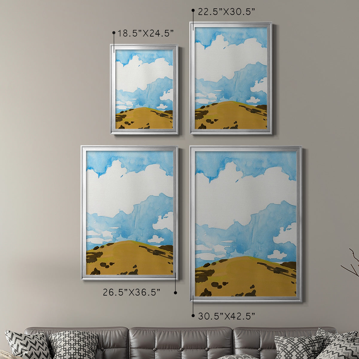 Summer Knoll I - Modern Framed Canvas Print