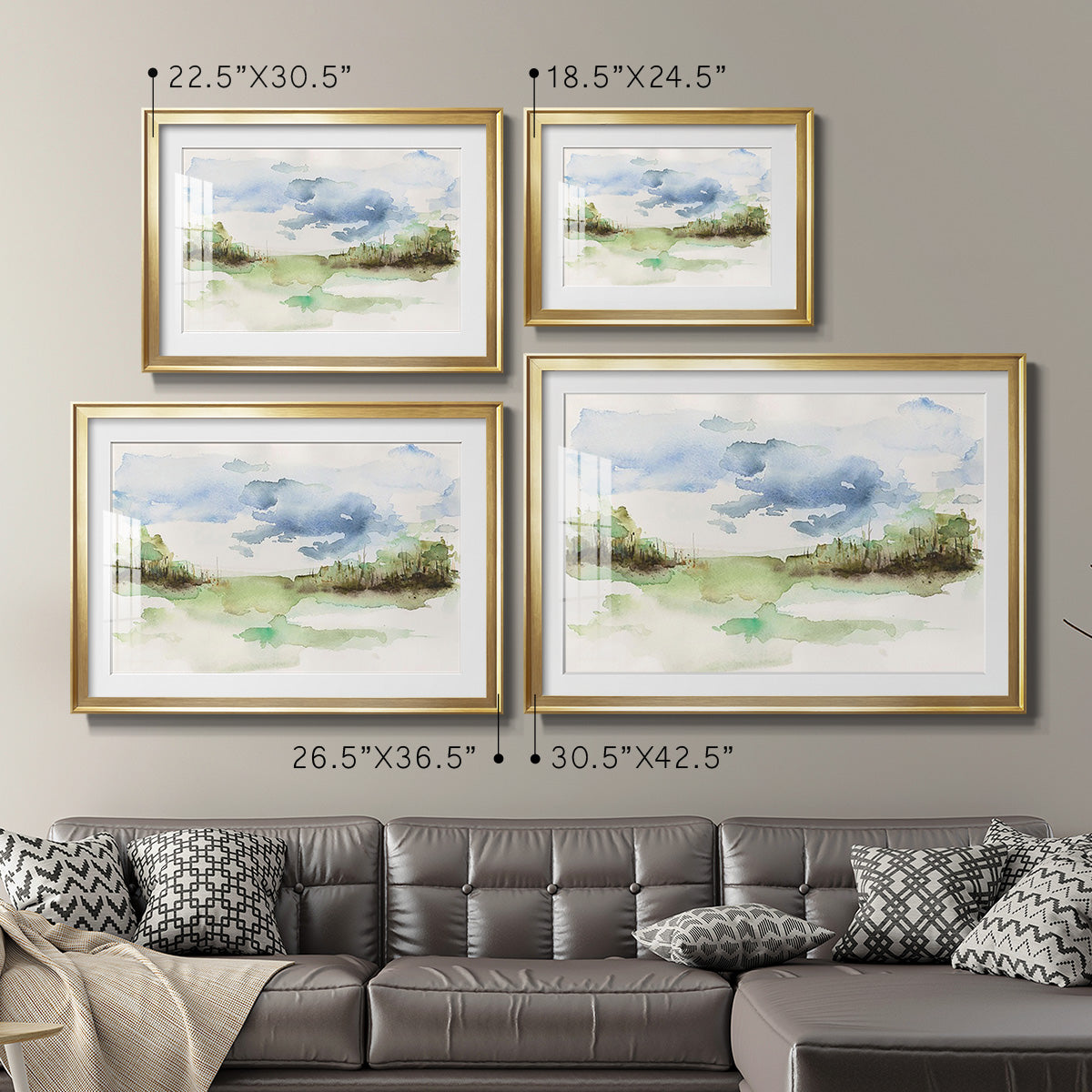 Brush Thickets I - Modern Framed Art Print