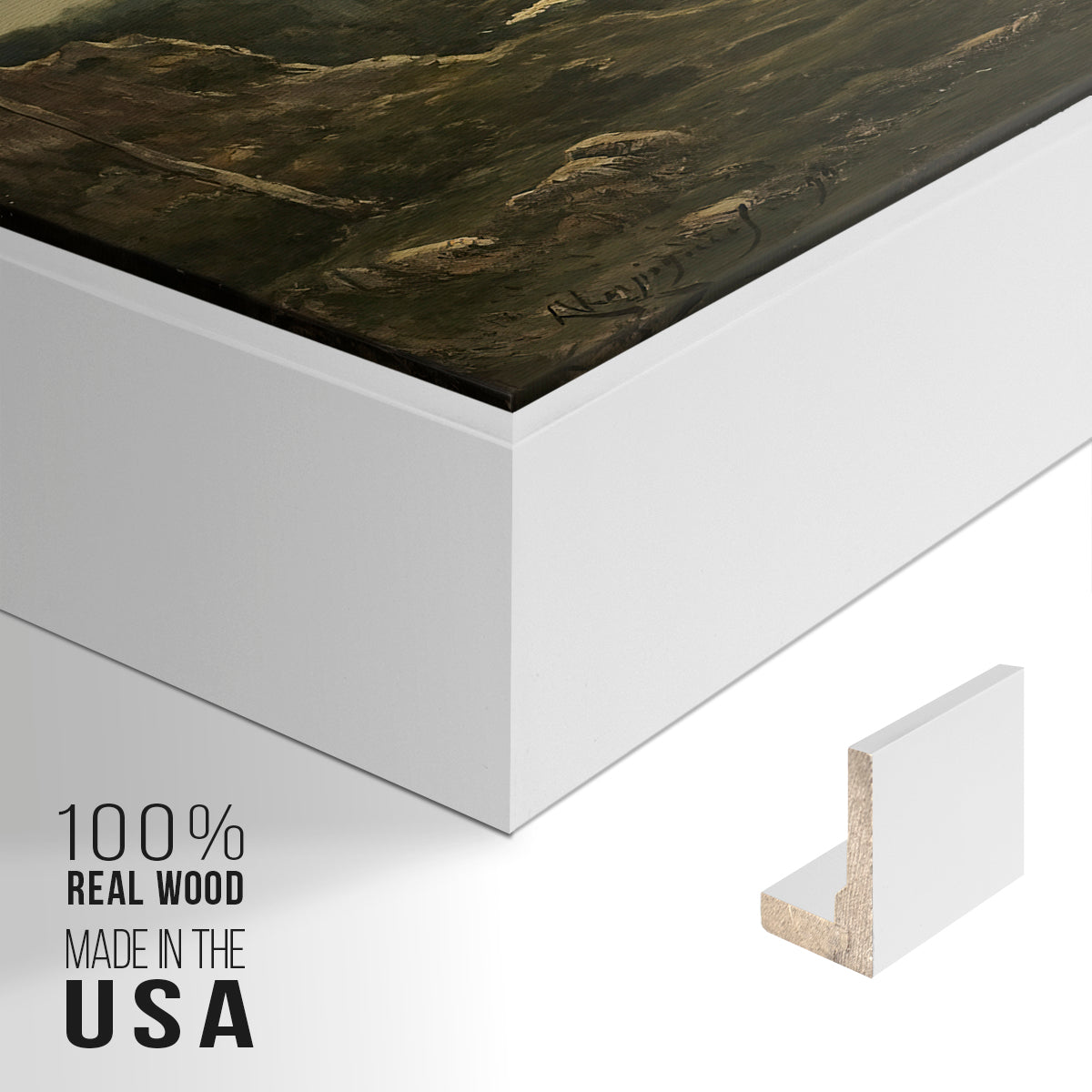 Landscape, 1898 - Floater Framed Canvas Print