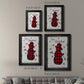 Checkered Snowman II - Modern Framed Canvas Print