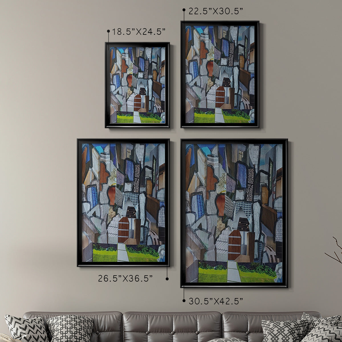 Chicago Grant Park - Modern Framed Canvas Print