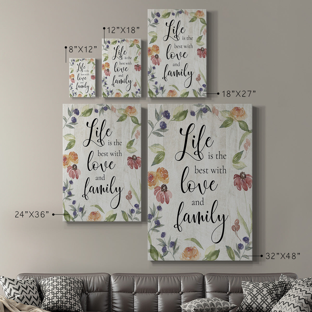 Life is the Best - Canvas Art Print