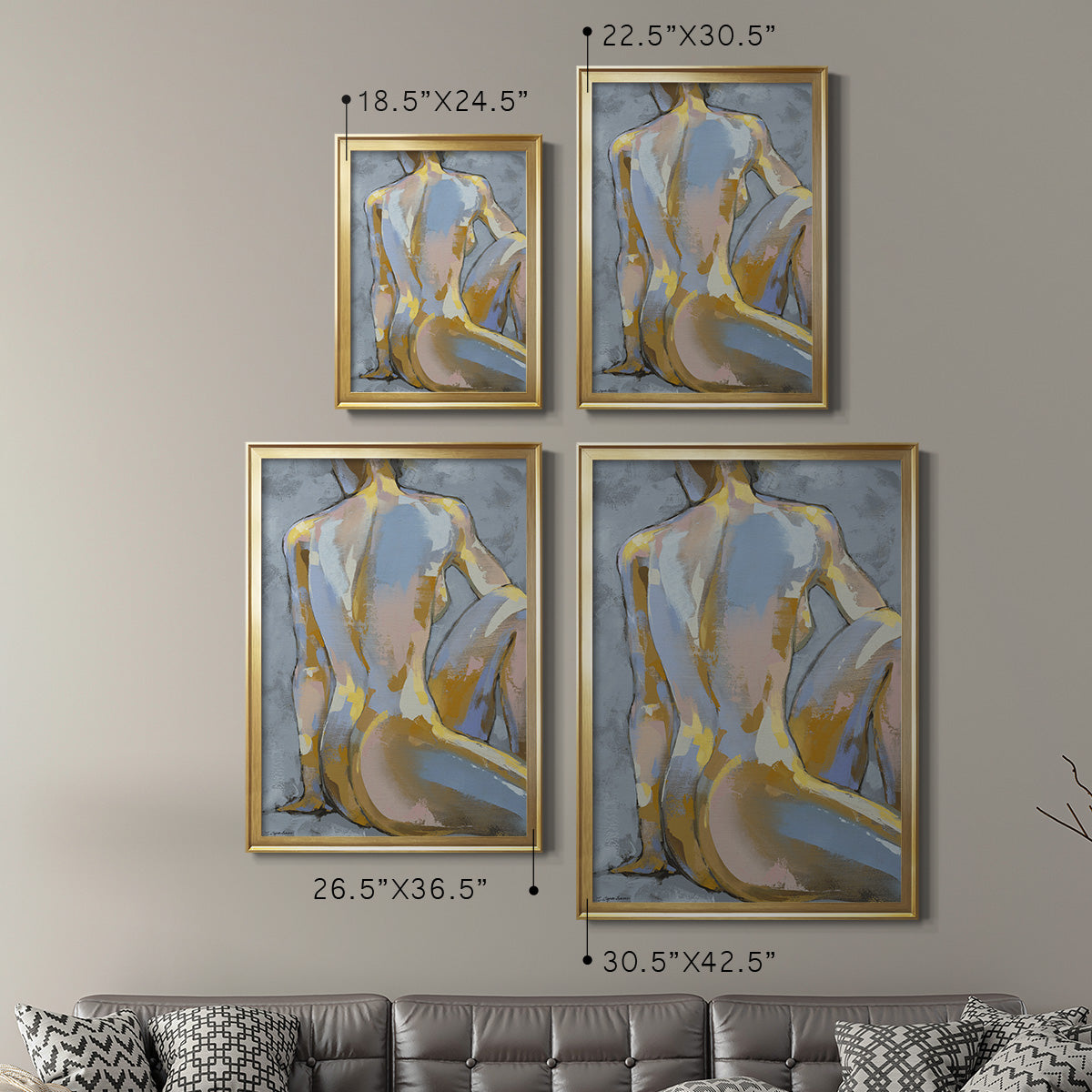Grey Maiden II -  Framed Canvas Print