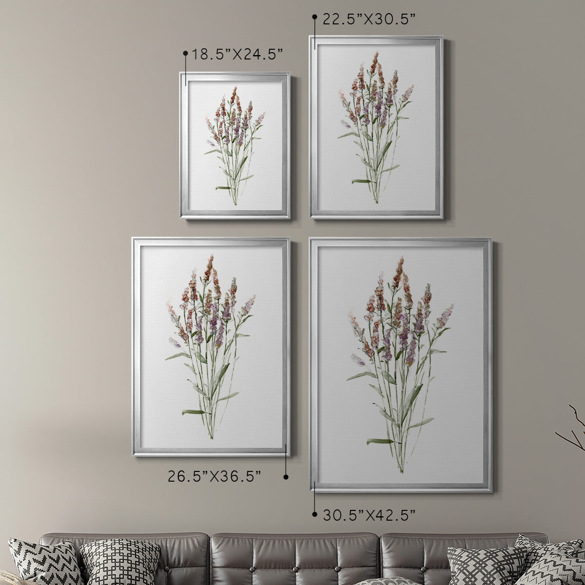 Dainty Botanical III - Modern Framed Canvas Print
