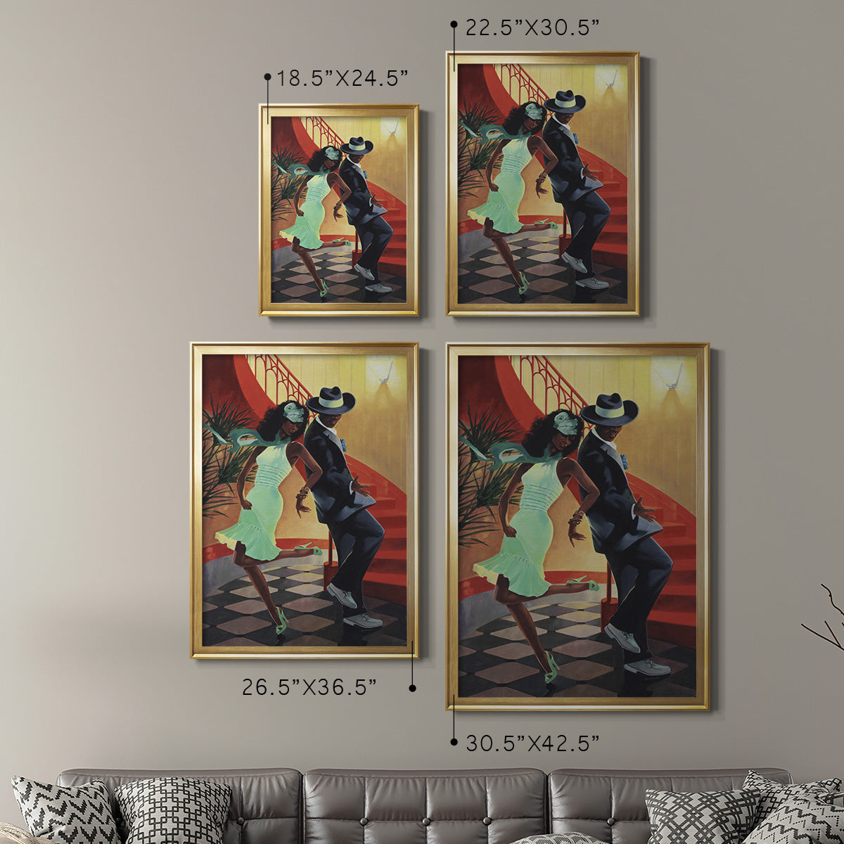 Night Out IV - Modern Framed Canvas Print