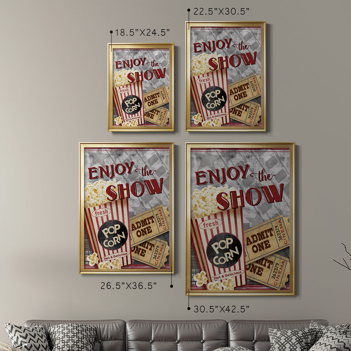 Movie Night I - Modern Framed Canvas Print