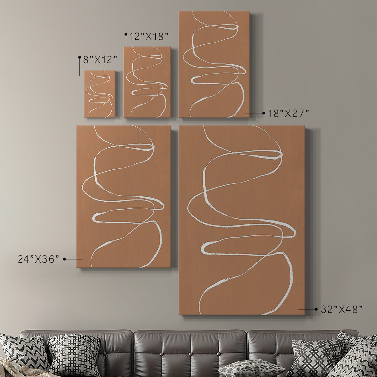 Terracotta Drift I Premium Gallery Wrapped Canvas - Ready to Hang