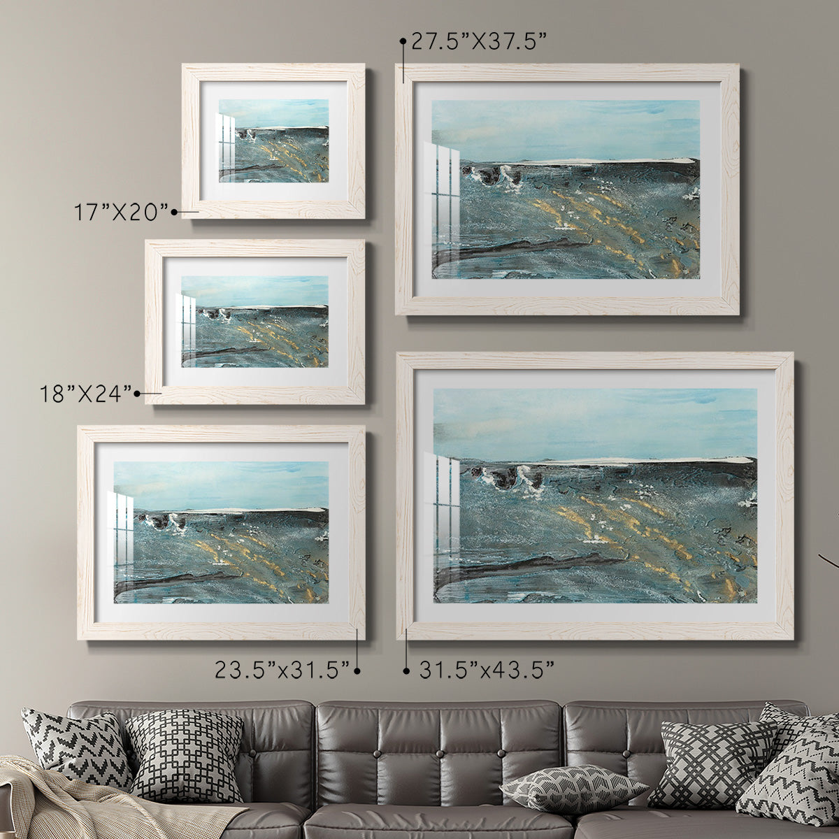 Flow of Love in Ocean II - Barnwood Framed Art Print