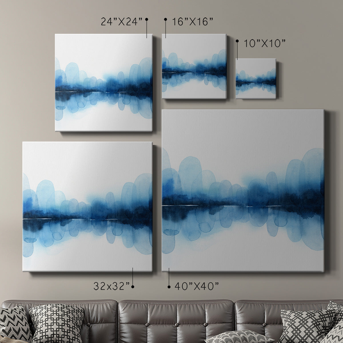 Ultramarine Mirror I-Premium Gallery Wrapped Canvas - Ready to Hang