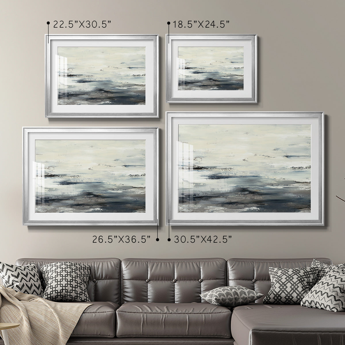 On The Stormy Seas - Modern Framed Art Print