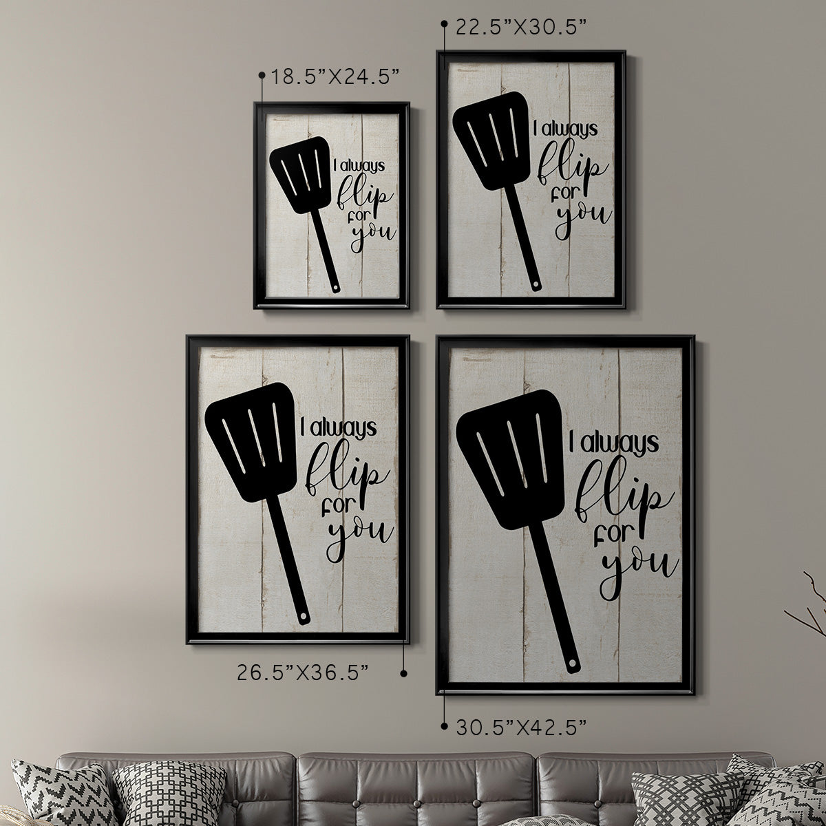 Flip For You - Modern Framed Canvas Print