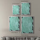 Teal Cascade II - Modern Framed Canvas Print